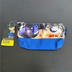 Detective Conan Blue Pouch/pencil/ make up. Anime. New with tags.